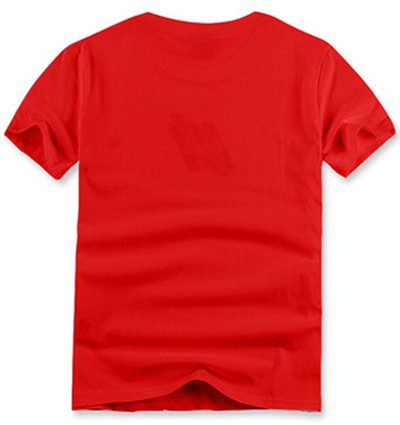 לקוסט-LACSOTE TSHIRT DESGIN MEN SHORT - Red – תמונה 2
