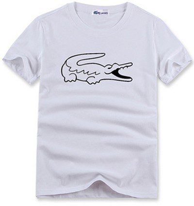 לקוסט-LACSOTE TSHIRT DESGIN MEN SHORT - White