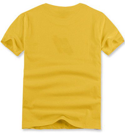 לקוסט-LACSOTE TSHIRT DESGIN MEN SHORT - Yellow – תמונה 2