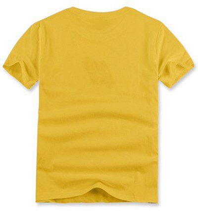 לקוסט-LACSOTE TSHIRT DESGIN MEN SHORT - Yellow – תמונה 2