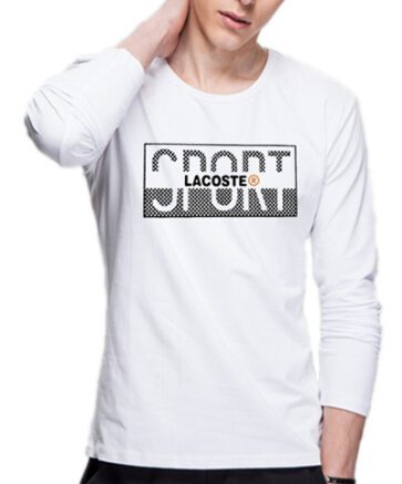 לקוסט-LACSOTE TSHIRT MEN LONG DESGIN - WHITE