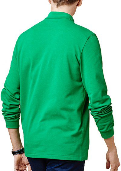 לקוסט-LACSOTE TSHIRT MEN POLO LONG - Jade Green – תמונה 2