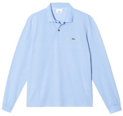 לקוסט-LACSOTE TSHIRT MEN POLO LONG - Light Steel Blue – תמונה 3