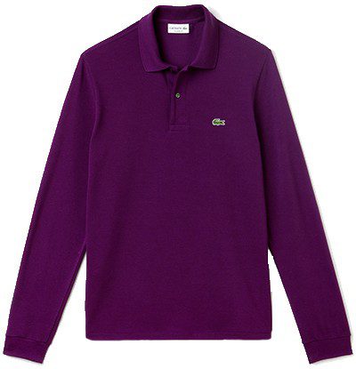 לקוסט-LACSOTE TSHIRT MEN POLO LONG - Palatinate Purple – תמונה 3
