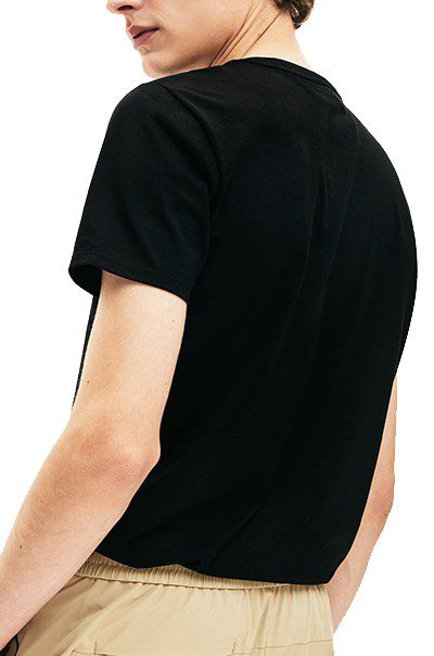 לקוסט-LACSOTE TSHIRT MEN SHORT - Black – תמונה 2