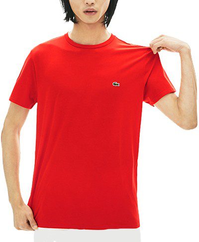 לקוסט-LACSOTE TSHIRT MEN SHORT - Red