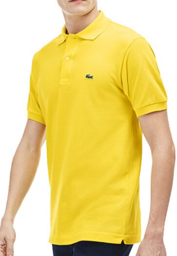 לקוסט-LACSOTE TSHIRT MEN'S POLO SHORT - Gorse