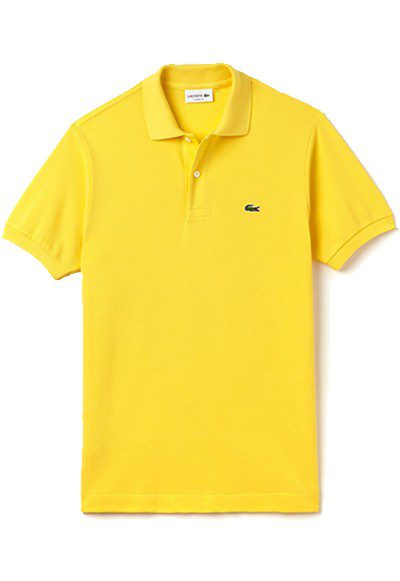 לקוסט-LACSOTE TSHIRT MEN'S POLO SHORT - Gorse – תמונה 3