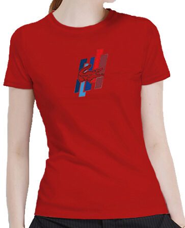 לקוסט-LACSOTE TSHIRT WOMEN DESGIN SHORT - RED