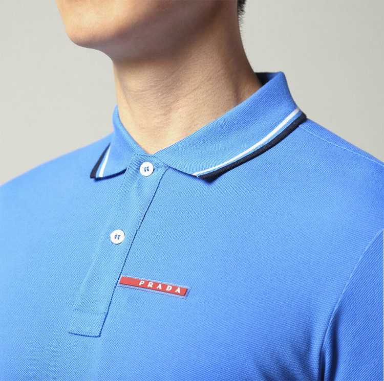 פראדה-PRADA TSHIRT POLO SHORT MEN - Blue – תמונה 7