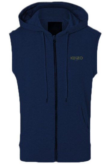 קנזו-KENZO ג'קט ווסט קפוצ'ון לגברים ונשים- Navy Blue