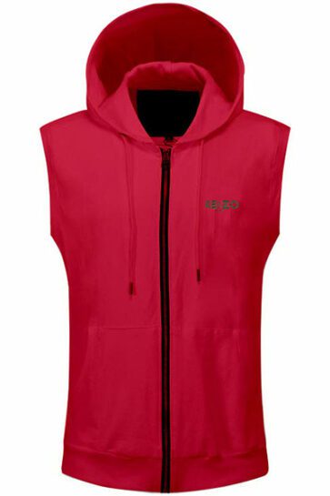 קנזו-KENZO ג'קט ווסט קפוצ'ון לגברים ונשים- Red