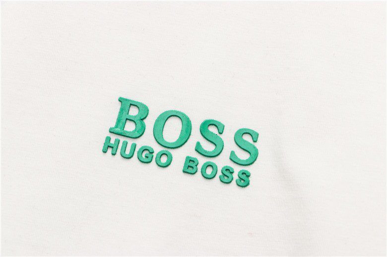 בוס-HUGO BOSS TSHIRT MEN'S SHORT - White Green – תמונה 6