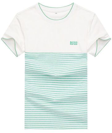 בוס-HUGO BOSS TSHIRT MEN'S SHORT - White Green