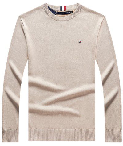 טומי הילפיגר-TOMMY TSHIRT MEN'S LONG CREW NECK- Swirl