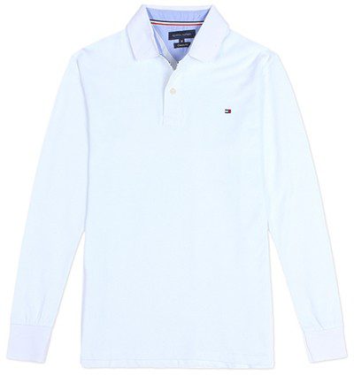 טומי הילפיגר-TOMMY POLO LONG MEN'S - White