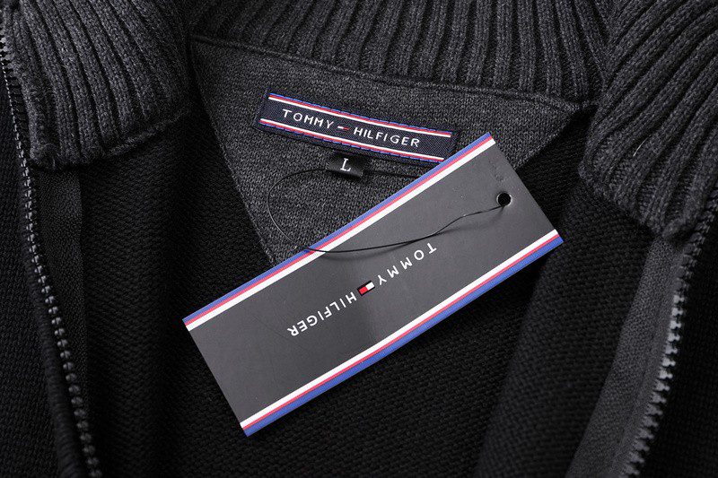 טומי הילפיגר-TOMMY SWETER ZIP MEN'S - Black – תמונה 11