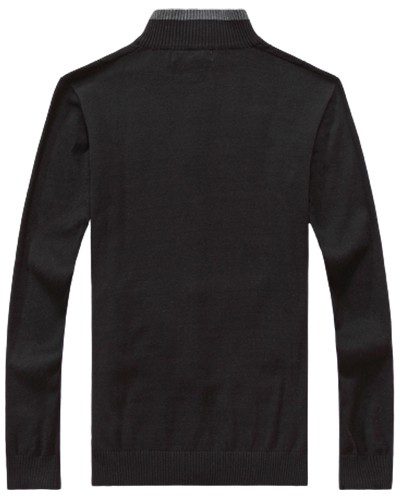 טומי הילפיגר-TOMMY SWETER ZIP MEN'S - Black – תמונה 2