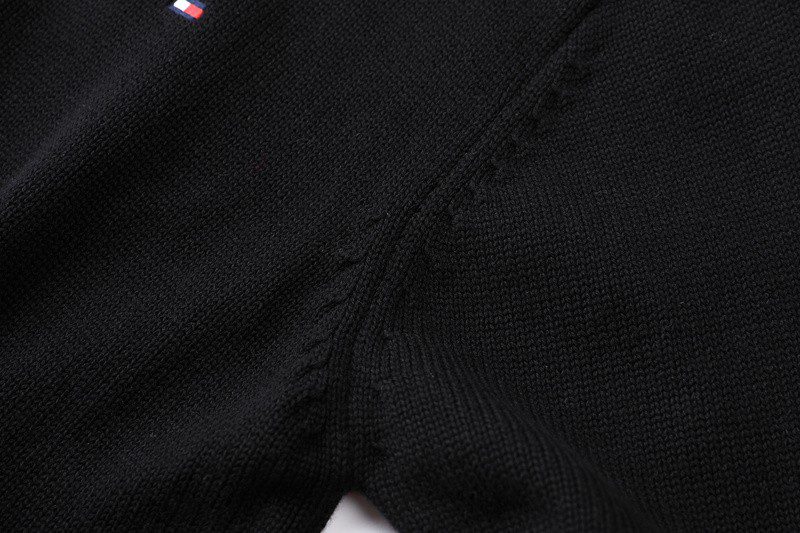 טומי הילפיגר-TOMMY SWETER ZIP MEN'S - Black – תמונה 9