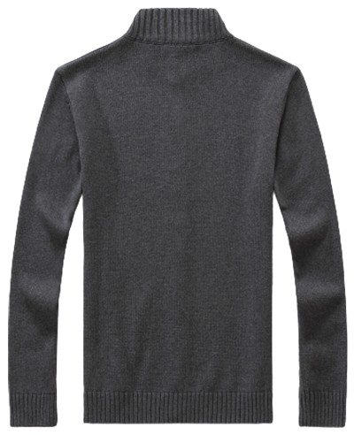 טומי הילפיגר-TOMMY SWETER ZIP MEN'S - Dip Gray – תמונה 2