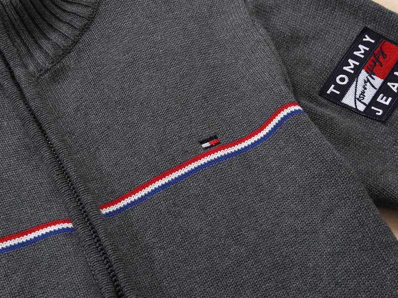 טומי הילפיגר-TOMMY SWETER ZIP MEN'S - Dip Gray – תמונה 10