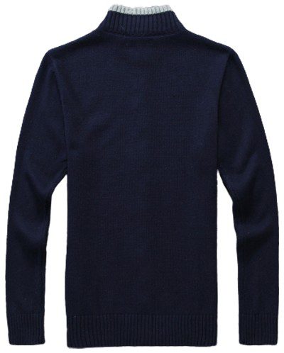 טומי הילפיגר-TOMMY SWETER ZIP MEN'S - Nave Blue – תמונה 2