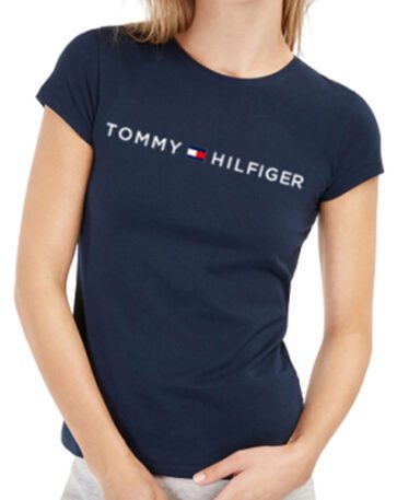 טומי הילפיגר-TOMMY TSHIRT SHORT WOMEN'S - Nave Blue