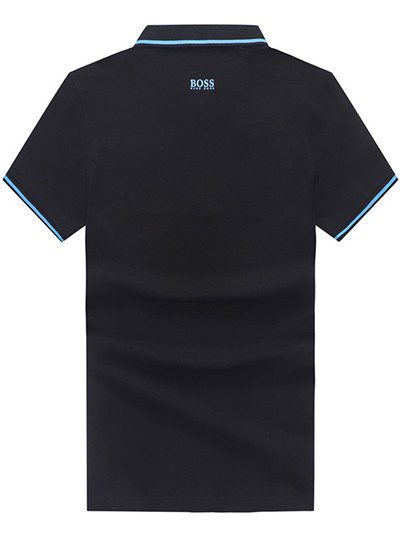 בוס-HUGO BOSS POLO TSHIRT MEN'S - Black – תמונה 2