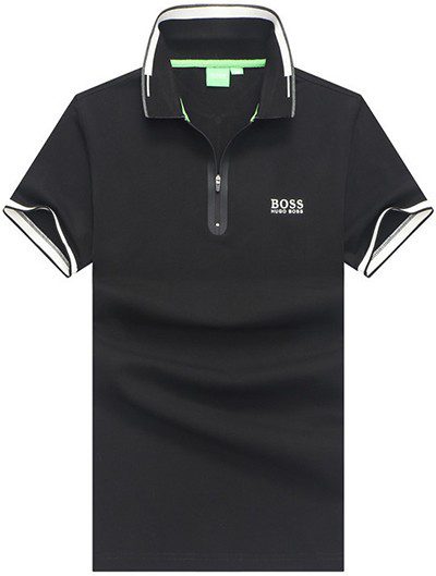 בוס-HUGO BOSS POLO TSHIRT MEN'S - Black & White