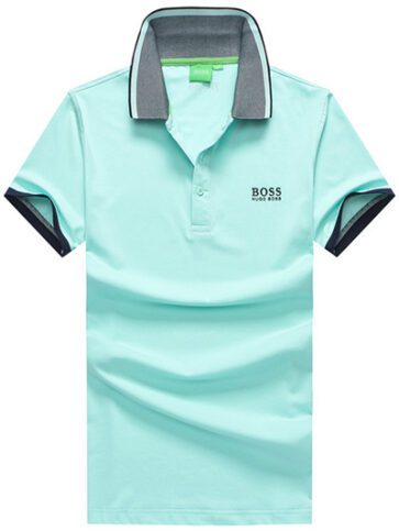 בוס-HUGO BOSS POLO TSHIRT MEN'S - Pale Turquoise