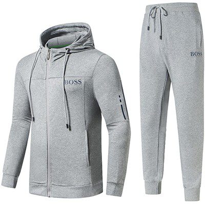 בוס-HUGO BOSS SUIT MEN'S - Gray