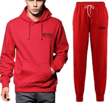 בוס-HUGO BOSS SUIT MEN'S - RED