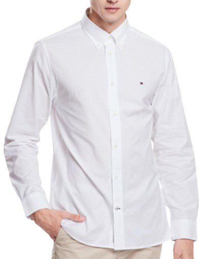 טומי הילפיגר-TOMMY BUTTON MEN'S- White