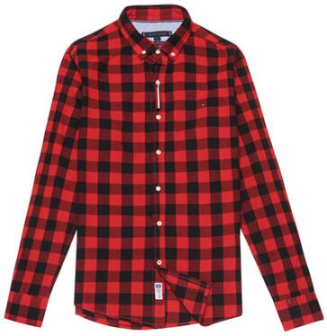 טומי הילפיגר-TOMMY BUTTON MEN'S- RED & BLACK