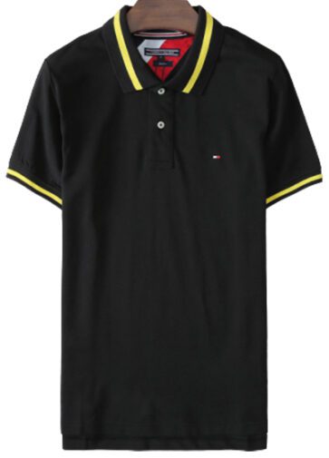 טומי הילפיגר-TOMMY POLO MEN'S TSHIRT - BLACK