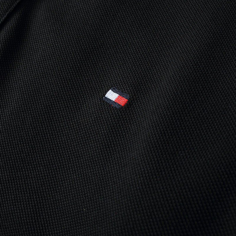 טומי הילפיגר-TOMMY POLO MEN'S TSHIRT - BLACK – תמונה 5