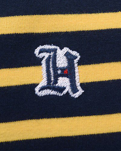 טומי הילפיגר-TOMMY POLO MEN'S TSHIRT - BLACK & YELLOW – תמונה 2