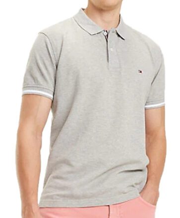 טומי הילפיגר-TOMMY POLO MEN'S TSHIRT - GRAY