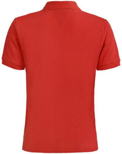 טומי הילפיגר-TOMMY POLO MEN'S TSHIRT - RED – תמונה 2