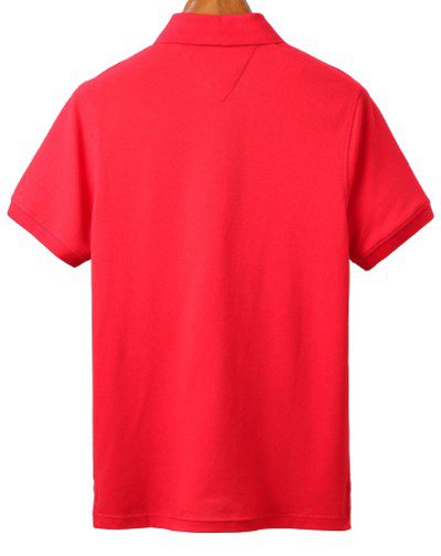 טומי הילפיגר-TOMMY POLO MEN'S TSHIRT - Red – תמונה 2