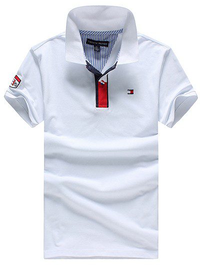 טומי הילפיגר-TOMMY POLO MEN'S TSHIRT - WHITE