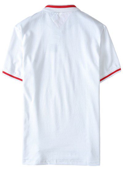 טומי הילפיגר-TOMMY POLO MEN'S TSHIRT - WHITE – תמונה 2