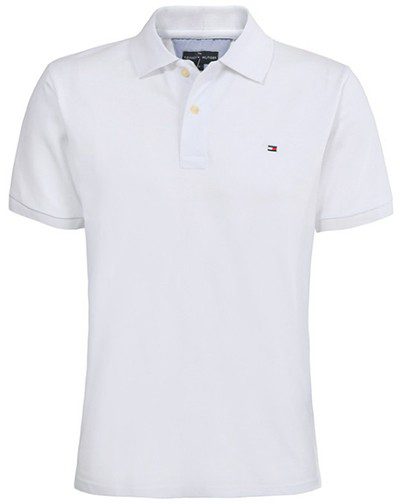 טומי הילפיגר-TOMMY POLO MEN'S TSHIRT - WHITE
