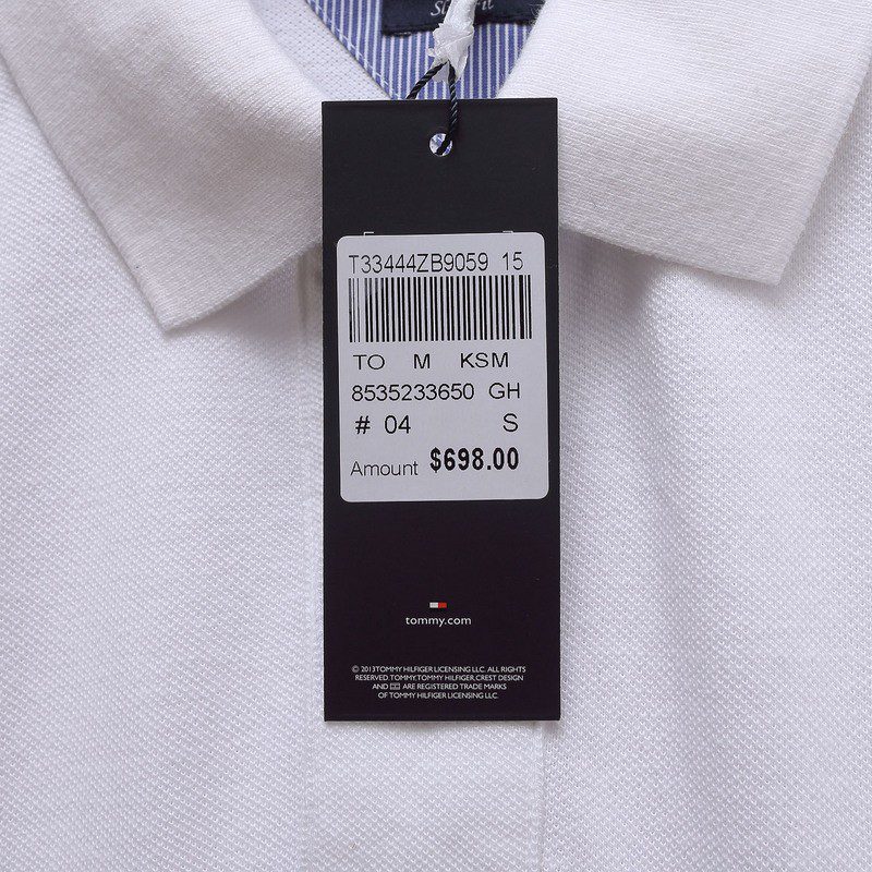 טומי הילפיגר-TOMMY POLO MEN'S TSHIRT - White – תמונה 10