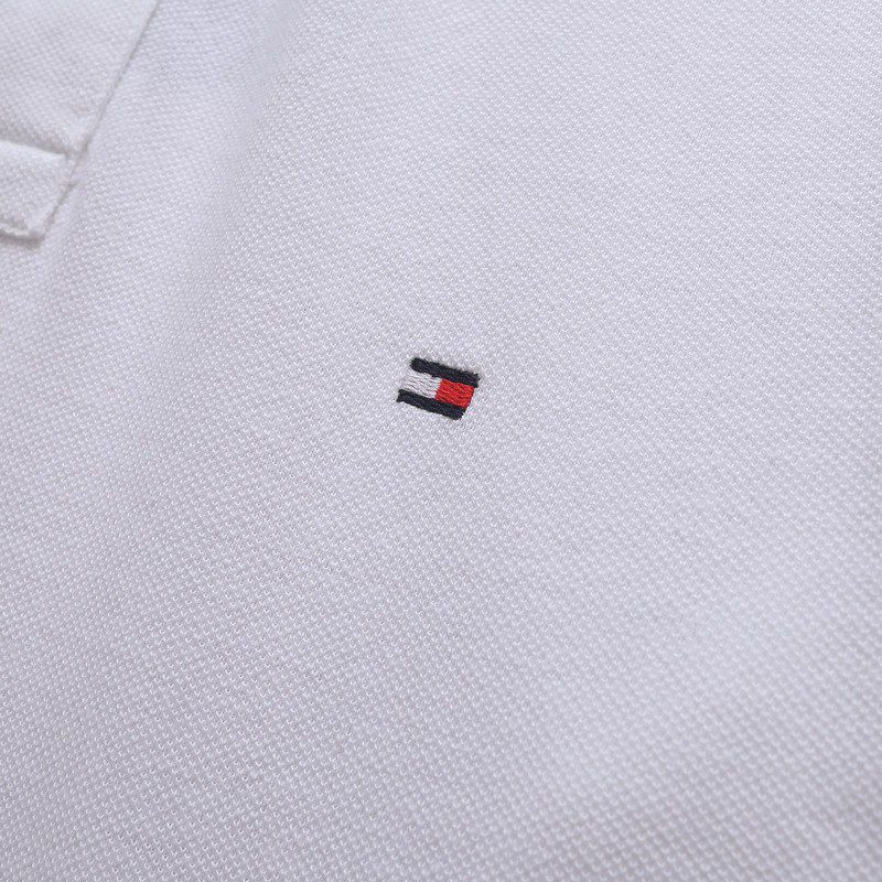 טומי הילפיגר-TOMMY POLO MEN'S TSHIRT - White – תמונה 12