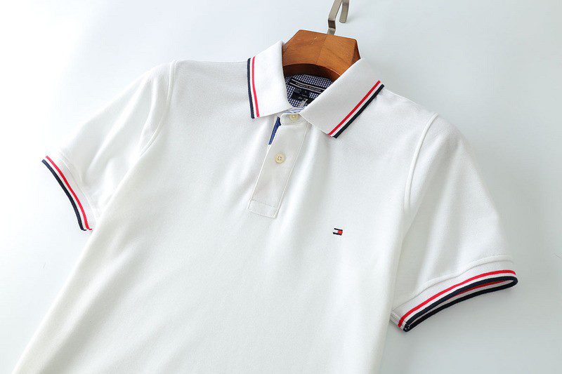 טומי הילפיגר-TOMMY POLO MEN'S TSHIRT - White – תמונה 4