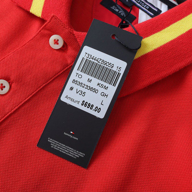 טומי הילפיגר-TOMMY POLO MEN'S TSHIRT - Alizarin – תמונה 5