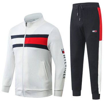 טומי הילפיגר-TOMMY SUIT- WHITE BLACK & RED