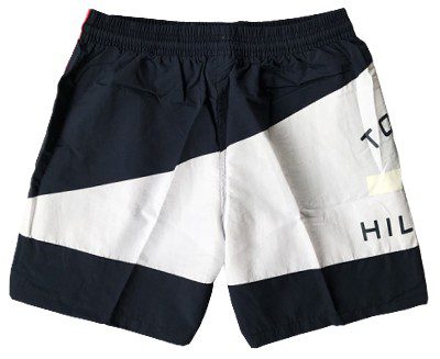 טומי הילפיגר-TOMMY SWIM MEN'S - BLACK & WHITE – תמונה 2