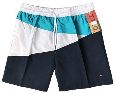 טומי הילפיגר-TOMMY SWIM MEN'S - BLACK WHITE & SUMMER SKY